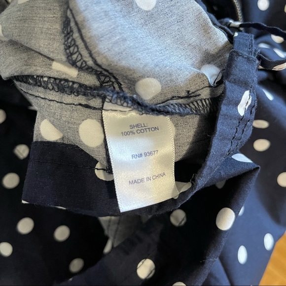 St John’s Bay Polka Dot Hoodie Navy Size Small - Picture 9 of 10